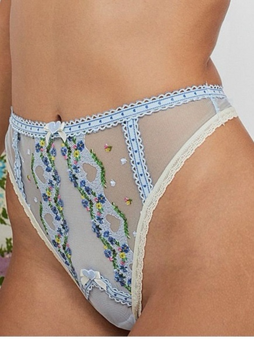 For Love and Lemons Midsummer Heart Embroidered High-Waist Panty